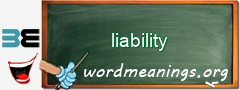 WordMeaning blackboard for liability